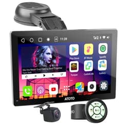 ATOTO P9 AI VOICE SUPPORT, 4G LTE WIFI Android Digital Media Receivers, 4G+32G Wireless CarPlay & Android Auto Car Stereo, 7inch QLED, Dual BT, GPS Tracking, HDMI Input,1080P Rear Camera,P907PR-S2
