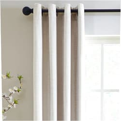 Veratex The Majesty Window Collection Made in the U.S.A. 100% Chenille Living Room Grommet Window Panel Curtain, Silver, 108
