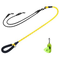 Taglory Double Dog Leash and 6FT Rope Dog Leash with Comfortable Padded Handle for Two Dogs
