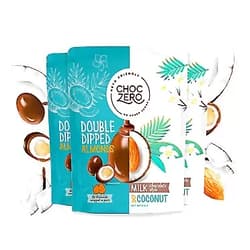 ChocZero's Milk Chocolate Coconut Double Dipped Almonds (Pack 3) Coconut x3