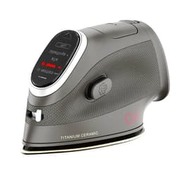 CHI Mini Steam Iron for Clothes, Sewing, Crafting and Travel with Titanium Infused Ceramic Soleplate, 1000 Watts, XL 10’ Cord, 3-Way Auto Shutoff, Portable, Vacation Essentials, Black (13120)