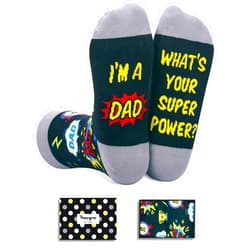 HAPPYPOP Family Gifts for Him - Gifts for Son Godfather Husband Dad, Novelty Socks for Men