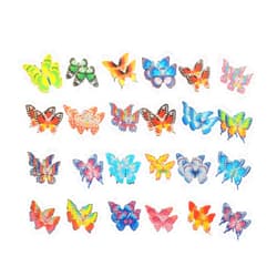 Garneck 40pcs Edible Butterflies Edible Cupcake Toppers,Butterfly Rice Paper Cake & Cupcake Toppers Christmas Birthday Wedding Party Food Decoration(Assorted Pattern)
