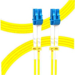 FLYPROFiber- 3M/10ft OS2 LC to LC Fiber Patch Cable, Length Options: 0.2m-300m, 1G/10GB Single Mode Duplex, 9/125um SMF Fiber Optic Cable Cord LSZH 3Meter(10ft)