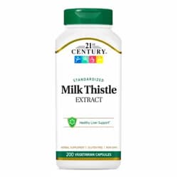 21st Century Milk Thistle Extract Veg Capsules, 200 Count