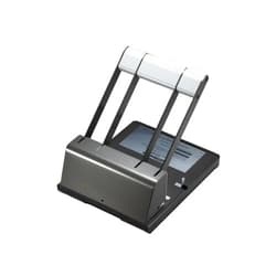 Bostitch Office Xtreme Duty Adjustable 2-3 Hole Punch, 130 Sheet Capacity, Heavy Duty Steel, Silver/Black (03200)
