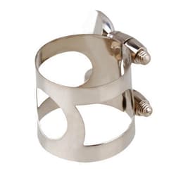 Yibuy Clarinet Ligature Silver Clarinet Mouthpiece Ligature with Adjustable Screws