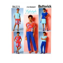 Butterick Patterns B6221ZZ0 Misses Top, Dress, Shorts and Pants, ZZ (LRG-XLG-XXL)