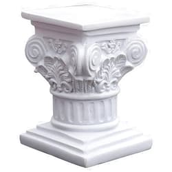 Baoblaze Creative Roman Pillar Greek Column Statue Resin Pedestal Stand Figurine Sculpture Table Outdoor Home Kitchen Decor Lightweight - S Square
