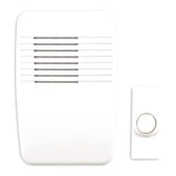 Heath Zenith Heath/Zenith SL-7366-02 Wireless Plug-In Door Chime Kit with Molded Plastic Cover, White