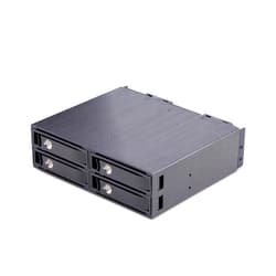 StarTech.com 4-Bay Backplane for U.2 Drives, Fits in a 5.25inch Bay, Mobile Rack Enclosure for 2.5inch U.2 (SFF-8639) NVMe SSDs, Includes Mini-SAS HD Cables/Removeable Trays (4U2525-SAS-BACKPLANE)