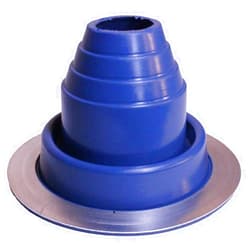 Flashers #2 Blue EPDM Flexible Roof Jack Pipe Boot Metal Roofing Pipe Flashing (Pipe OD 1-3/4