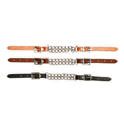Showman Argentina Cow Leather Double Chain Curb Strap