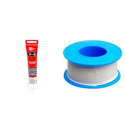 Rectorseal 1-3/4-Ounce Tube T Plus Pipe Thread Sealant and Dixon Valve 3.5mil Thick PTFE Industrial Sealant Tape 520