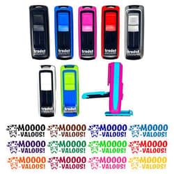 Sniggle Sloth Moooo-valous Marvelous Cow Teacher Student School Self-Inking Portable Pocket Stamp 1-1/2