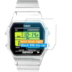 Compatible with Classic Digital TIMEX 80 T78587 T78677 TW2U84000 Vaxson 3-Pack Anti Blue Light Screen Protector, compatible with Classic Digital TIMEX 80 T78587 T78677 TW2U84000 TPU Film Protectors Sticker [ Not Tempered Glass ]