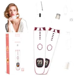 Mendaping Nose and Ear Hair Trimmer for Women Men,2 in 1 LED Display Eyebrow Hair Trimmer with USB Rechargeable,2025 Portble Waterproof Facial Hair Removal with Dual-Edge Blades for Travel (Pink)
