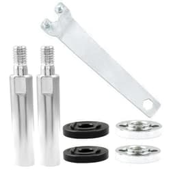 Kyuionty 2 Sets Angle Grinder Extension Shaft Set, M10 Thread Angle Grinder Extension Connecting Rod, 100 Type Polishing Machine Adapter Lever