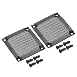 PATIKIL 60mm Fan Filter Grills with Screws, 2 Pack Aluminum Frame Stainless Steel Mesh Dustproof Cover for Computer Case, Black