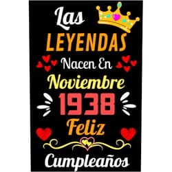Fiouny Edition Regalo de 84 Cumpleaños Para Hombre : Las Leyendas Nacen en Noviembre 1938: Regalos de Cumpleaños Vintage Para El Marido Hermano Papá Amigos, Cumplir ... Cuaderno de Cumpleaños. (Spanish Edition)