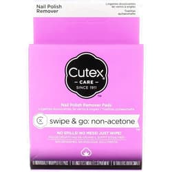 REVLON Cutex Care Swipe & Go Non-Acetone Nail Polish Remover Pads 10ct