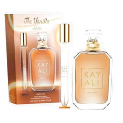 Huda Kayali Beauty The Vanilla Duo Limited Edition Gift Set: Vanilla | 28 Eau De Parfum Full Size (1.7 fl oz / 50 ml) and Travel Size Spray (0.33 fl oz / 10 ml)