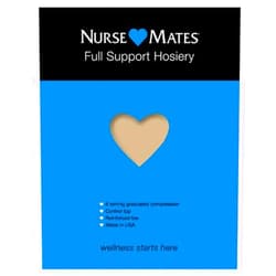 Nurse Mates Full Support Pantyhose | 6 mmHg Graduated Compression | Light Support | Cool and Comforatable | 1 Pair | Nearly Nude Size D