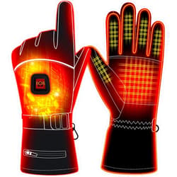 Rabbitroom Electric Heated Gloves for Men Women,Rechargeable Battery Powered Gloves,Waterproof Touchscreen Thermal Insulate Arthritic Hand Warmer,Winter Outdoor Sports for Cycling Hiking Walking Dog