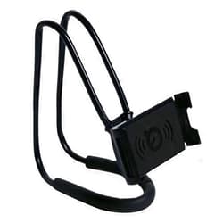 NLXR Lazy Cell Phone Mount Hanging on Neck, Airlxf Flexible Long Arms Stand Clip Holder Stand 360 Rotating DIY Free Rotating Multiple Functions for Desk Bed, Bike and Motorcycle (Black), 70cm
