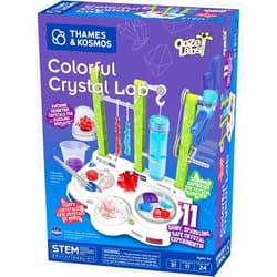 Thames & Kosmos Ooze Labs Colorful Crystal Lab STEM Experiment Kit & Lab Setup | Awesome Geometric Crystals, Dazzling Displays, with 11 Shiny, Sparkly, Safe Experiments | Stickers to Decorate Your Lab