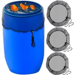 Shappy 3 Pieces Mesh Cover for Rain Barrel, Water Collection Buckets Cover Tank Harvesting Tool Protector Rain Barrel Netting Screen with Drawstring to Keep Debris Out of Rain Barrel, 37.4 Inch Diameter