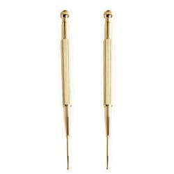 ULTECHNOVO Copper Ear Body Point Probes Spring Loaded Retractable Acupuncture Pens 2pcs