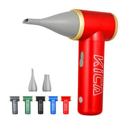 KiCA Jetfan 2.0 Electric Air Duster for Computer/Keyboard/House Cleaning/Camera Lens/Camping/BBQ/Car/Barbershop/Hair Drying,100000RPM,Upgraded Nozzle/BatteryLife,Air Can Substitute Tool-Black
