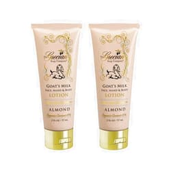 The Grecian Soap Company Grecian Premium Organic Goat Milk Lotion 2-Pack Almond Scent - Nourishing Face, Hand & Body Cream for Women, Luxurious, Nourishing, and Hydrating