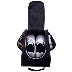 Athletico Golf Shoe Bag - Zippered Shoe Carrier Bags With Ventilation & Outside Pocket for Socks, Tees, etc. Perfect Storage (Black)