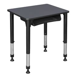 Regency Seating Regency Height Adjustable Rectangular School Student Desk with Storage, 18.5