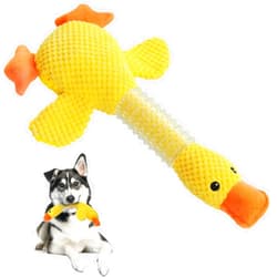 Fida Dog Chew Toys for Aggressive Chewers Rubber Neck, Squeaky Dog Toys for Large Dogs, Indestructible Dog Toy Durable Puppy Teething Toys Plush Duck Dog Toy to Keep Them Busy