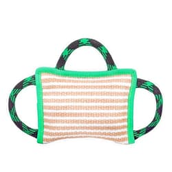 ToLanbbt Dog Toy, Tug of War Jute Bite Pillow (11' x 7.8'), Training Equipment for Medium to Large Dogs, Green
