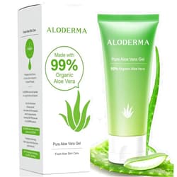 Aloderma 99% Organic Aloe Vera Gel for Face Made within 12 Hours of Harvest - Natural Hydrating Pure Aloe Vera for Soothing Skincare - Moisturizing Aloe Gel for Skin, Face, & Sensitive Skin, 4.02 oz