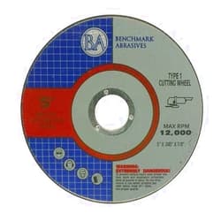 Benchmark Abrasives 5 Inch Aluminum Oxide Thin Type 1 Grinder Cut Off Wheels for Metal and Stainless Steel .045