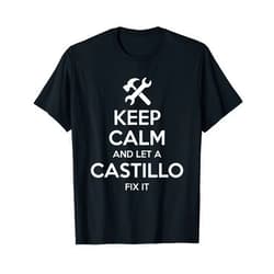 Personalized Last Name Mechanic Job Christmas Team CASTILLO Funny Surname Birthday Family Tree Reunion Gift T-Shirt