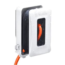 TayMac ML450W White Polycarbonate 1-Gang Weatherproof In-Use Expandable Electrical Outlet Cover for Home Improvement, 1-in. to 3-in. Deep Outdoor Outlet Cover for Electrical Box, NEMA 3R