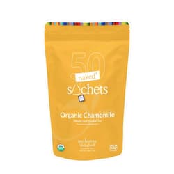 Two Leaves and a Bud Organic Chamomile Tea Bags, Naturally Caffeine Free, Whole Leaf Herbal Chamomile Tea in Compostable Sachets, 50 Count (Pack of 1)