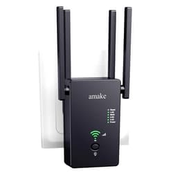 AMAKE WiFi Extender,WiFi Booster, WiFi Repeater - Coverage up to 2640sq.ft and 25 Devices, Internet Booster,Quick Setup, Home Wireless Signal Booster,Easy 1-Tap Setup