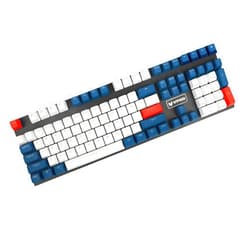 YMDK Double Shot 108 Dyed PBT Shine Through OEM Profile Rainbow Carbon Sunset Keycap for MX Switches Mechanical Keyboard（Only Keycap） (The Navy)