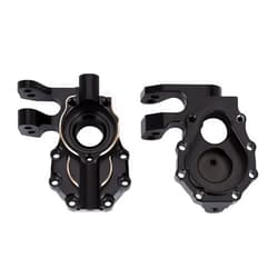 INJORA RC Brass Portal Housing 2pcs Counterweight Set for 1/10 RC Crawler Car TRX4 TRX6 Upgrade Parts（Black）