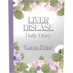 LG Health Records Large Print - Liver Disease Daily Diary for Hepatitis, Fatty Liver, Cirrhosis, Hemochromatosis, Wilson Disease, More: Track Symptoms and Severity, Medications, Activities, Meals, Wellbeing