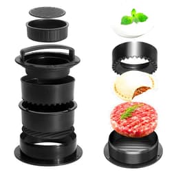 Fsawdnn Hamburger Press,4-in-1 Burger Press Patty Maker Slider,Hamburger Patty Maker for Home Cooks and Burger Lovers with 100 pcs Wax Disc Papers