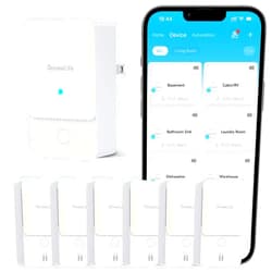 GoveeLife Water Leak Detector 2, LoRa Water Sensor Alarm Monitor Up to 1312ft Open-Air Range, Alexa, App, Email Notifications, Detector Protection for Your Home, Kitchen Sink, Bathroom, Basement