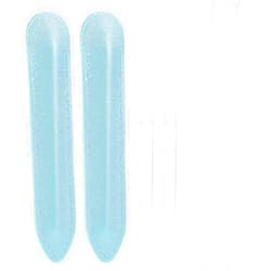 Qianyu 2 Pcs Glass Cuticle Pusher Manicure Sticks with Leather Case Professional Glass Cuticle Remover Trimmer Fingertip Precision Filing Cuticle Remover Etched Dual-Ended Manicure Stick